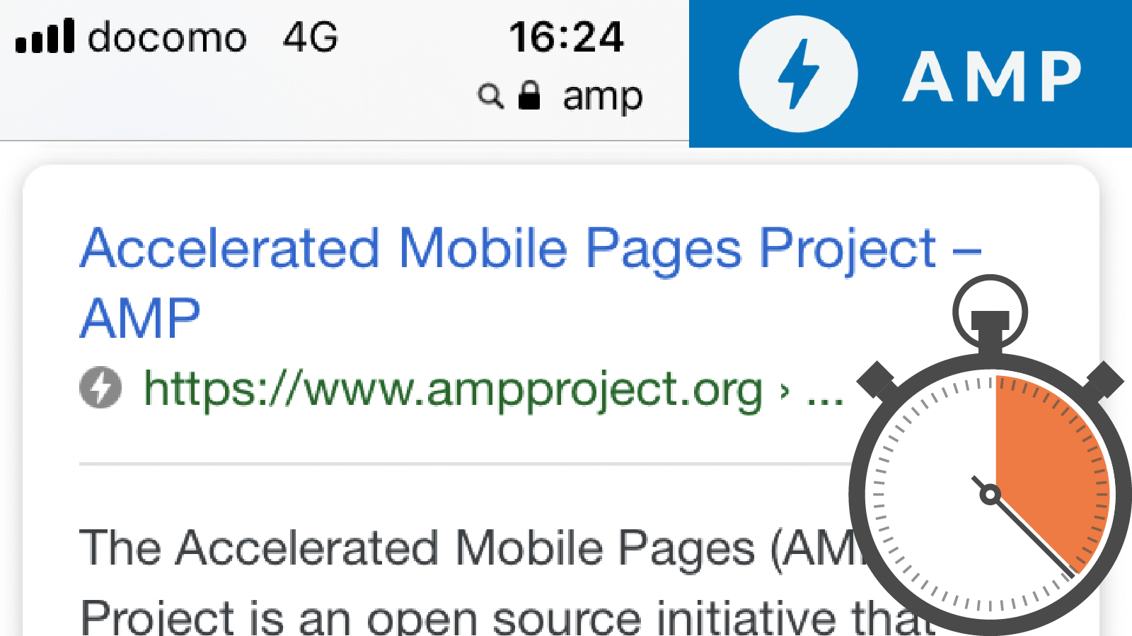 Google AMP対応サイトの検索結果