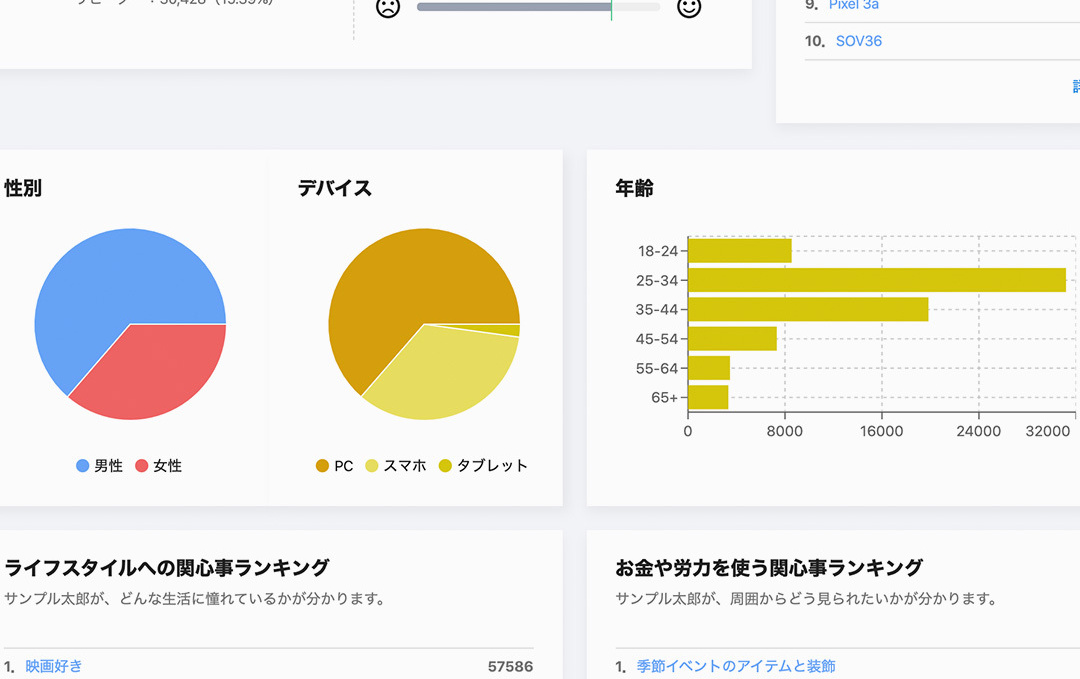 訪問者のグラフ