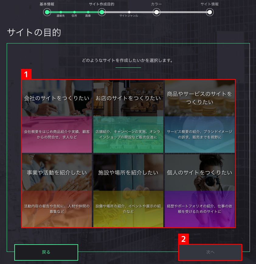 AiDジェネレーターでサイトを自動生成する