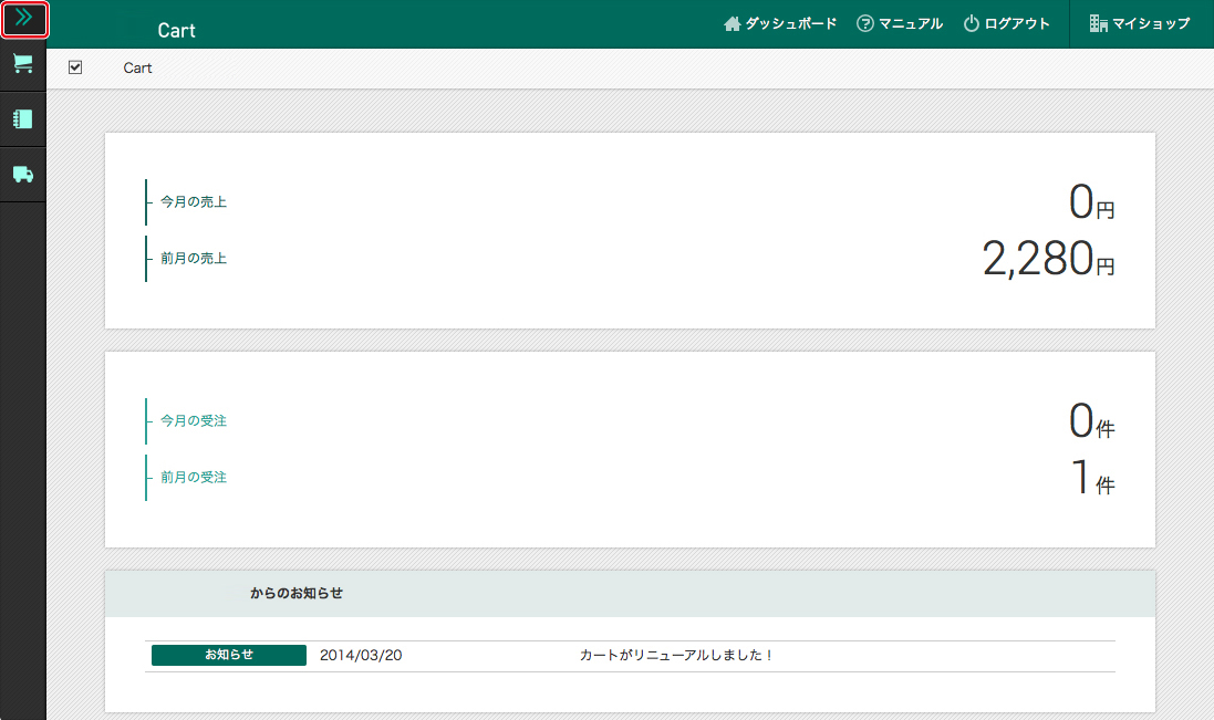 ダッシュボードの見方