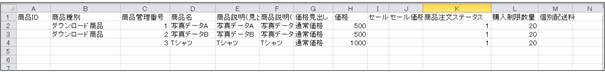 商品情報の一括登録