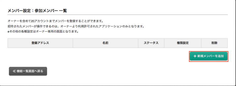 グループ設定