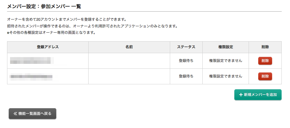 グループ設定
